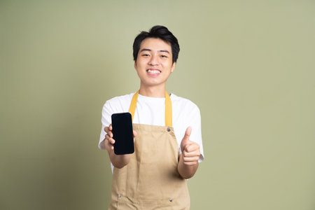 male waiter image on backgroundの写真素材