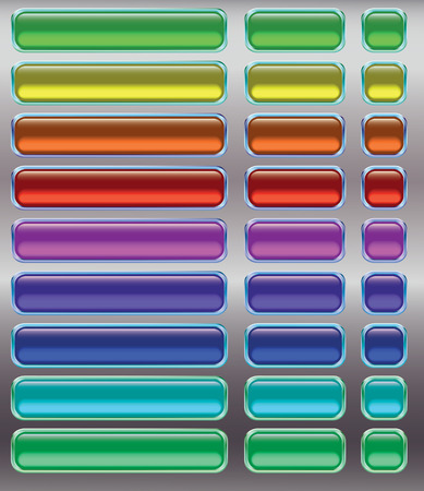Set of colored web buttonsのイラスト素材