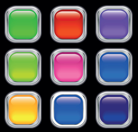 Set of colored web buttonsのイラスト素材