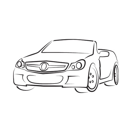 illustration of a sports car cabrioletのイラスト素材