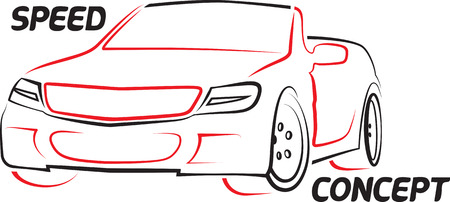 vector illustration of a sports car roadsterのイラスト素材