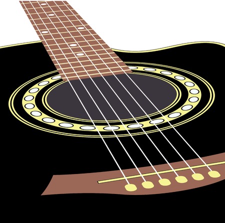 background with acoustic guitarのイラスト素材
