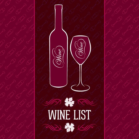 Wine list designのイラスト素材