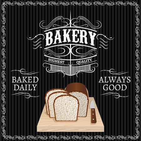 background with bread for a bakeryのイラスト素材