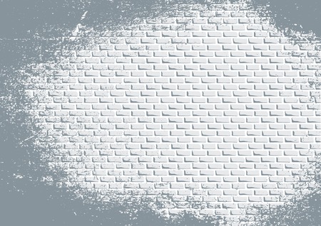 Vector gray background with grungy elements and brick wallのイラスト素材