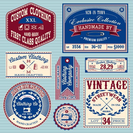 set of vintage labels for stylish clothesのイラスト素材