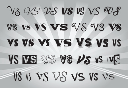 set letters V and S with a different style of writingのイラスト素材
