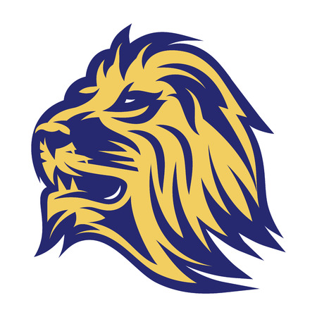 vector stylish emblem of lion head for the sports teamのイラスト素材