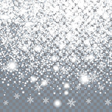 The falling large snow on a transparent backgroundのイラスト素材