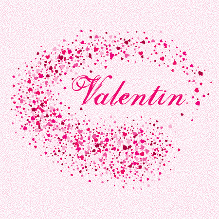abstract festive background for postcard with hearts for Valentine s Day. Vector illustrationのイラスト素材