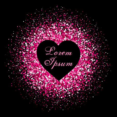 abstract festive background for postcard with heart for Valentine s Day. Vector illustrationのイラスト素材