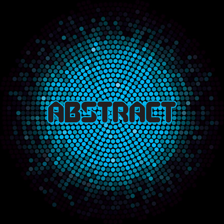 Futuristic abstract background with blue mosaic and inscription.のイラスト素材