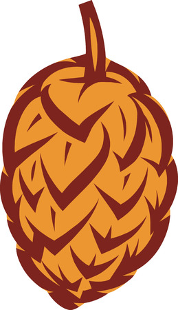 vector stylish illustration with hop kidney for designのイラスト素材