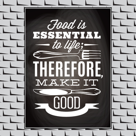 vintage typographic food quote for the menu or t-shift.のイラスト素材