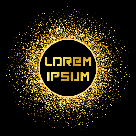 Abstract futuristic background with golden stars for design.のイラスト素材