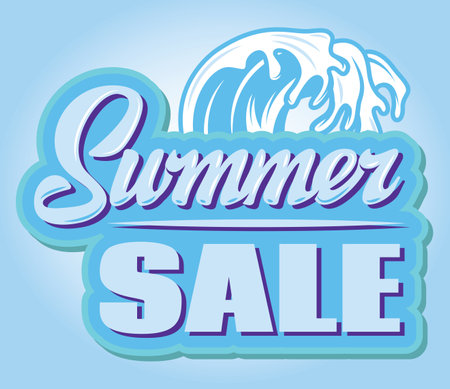Color vector poster for summer sale with inscription.のイラスト素材
