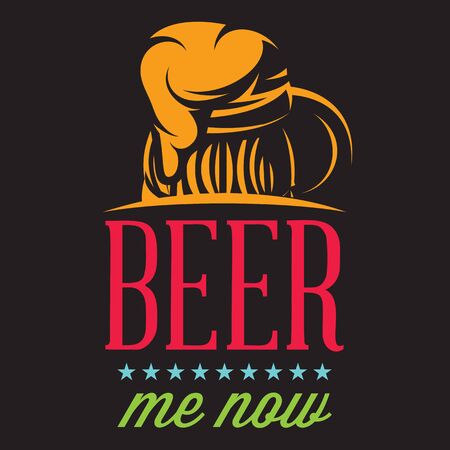 Vector set of stylized quotes on the topic of beer. Color text on a black background.のイラスト素材