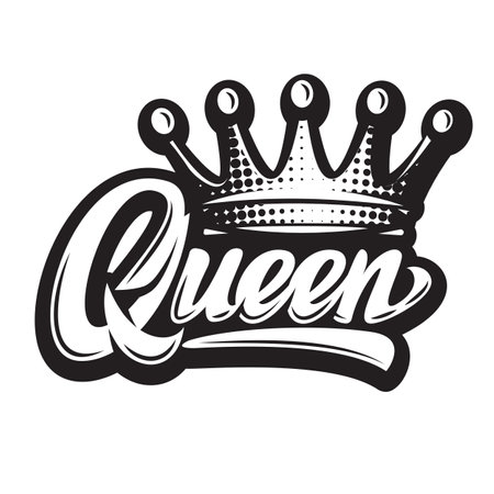 Vector illustration on crown theme with calligraphic inscription.のイラスト素材