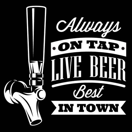 Vector template for advertising shop of live beer.のイラスト素材