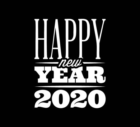 Vector template with congratulation for the new 2020 year.のイラスト素材