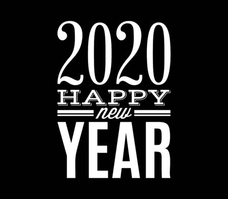 Vector template with congratulation for the new 2020 year.のイラスト素材