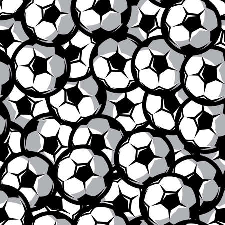 Background with soccer balls. Seamless vector pattern.のイラスト素材