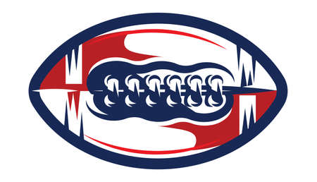 Color Flying ball for the American football.のイラスト素材