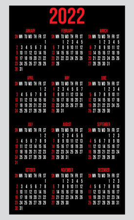 Vector set of calendar grid templates for business card design.のイラスト素材