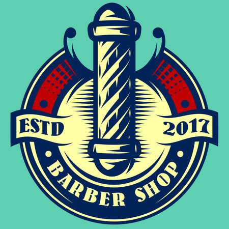 Stamp or label with the text Best Barber Shop, vector illustrationのイラスト素材