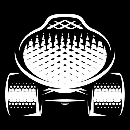 Template for design with white skate on a black background. Vector image.のイラスト素材