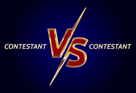 Competition Versus vs background. Vector color illustration.のイラスト素材
