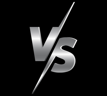 Grey competition Versus vs on background. Vector illustration.のイラスト素材