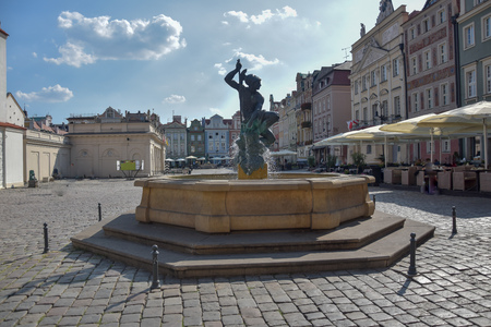 View of the Old Market Square, the historic center of Poznan, Polandのeditorial素材