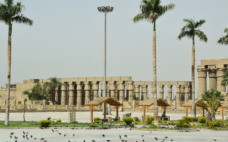 View of the Karnak temple in Luxor, Egyptの写真素材