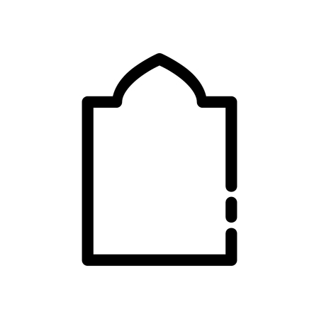 vector illustration ramadan mubarak islamic outline modern badge design set icon styleのイラスト素材