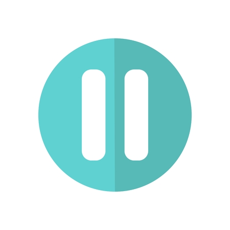 vector illustration media player video movie outline flat modern simple badge and colorful icon set styleのイラスト素材