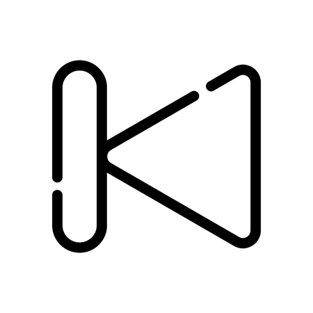vector illustration media player video movie outline flat modern simple badge and colorful icon set styleのイラスト素材