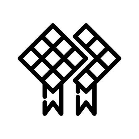 vector illustration ramadan mubarak islamic outline modern badge design set icon styleのイラスト素材