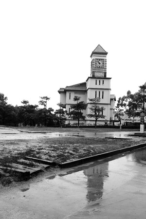 Building with clockのeditorial素材