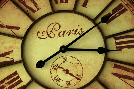 close up of an old clockの写真素材