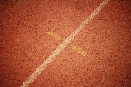 the runway on the sports fieldの写真素材