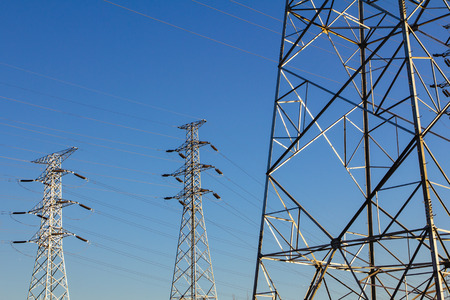 Power tower with the sky background