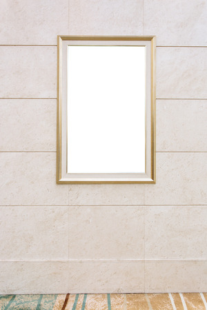 empty picture frames on the wallの写真素材