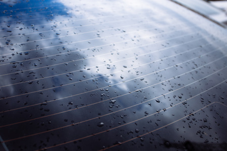 Drops of water on the carの写真素材