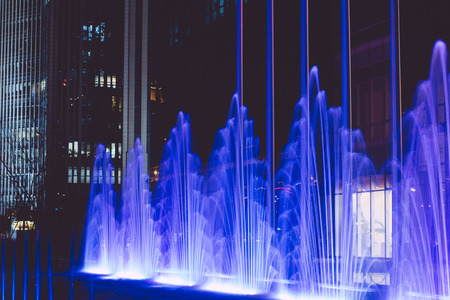Musical fountain in the night,Beijingのeditorial素材