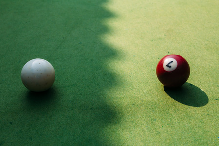 close up of billiard ballの写真素材