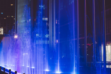 Musical fountain in the night,Beijingのeditorial素材