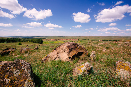 China northern grassland scenery in summerの写真素材