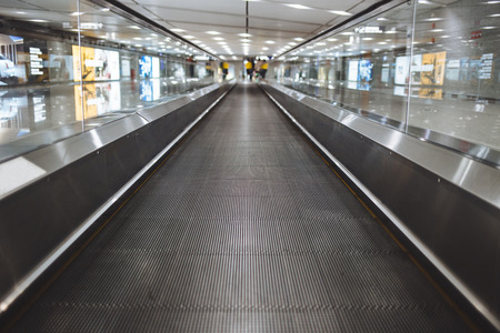 Escalator in the airport,Beijingの写真素材