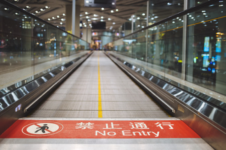 Escalator at Beijing airport のeditorial素材